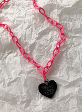 一件包邮拉手项链短款塑料ins女