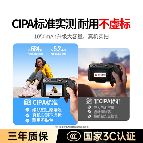 【国家3C认证】绿联lp-e17相机电池适用佳能R50 R10 R8 R50v RP 800D 200D二代 750D 760D 850D EOS M6充电器 - 图2