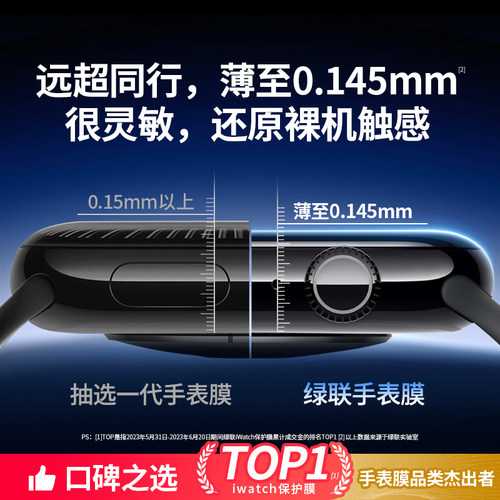 绿联适用iwatch保护膜S11/SE3苹果手表膜applewatchS10软膜serieS9水凝S7膜S8/6/5/4钢化膜Ultra3/2屏幕贴膜 - 图2