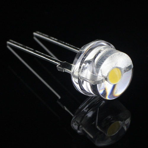 0.5瓦f8草帽正白光红蓝绿黄光led灯珠低衰减高亮照明手电8mm0.5w - 图1