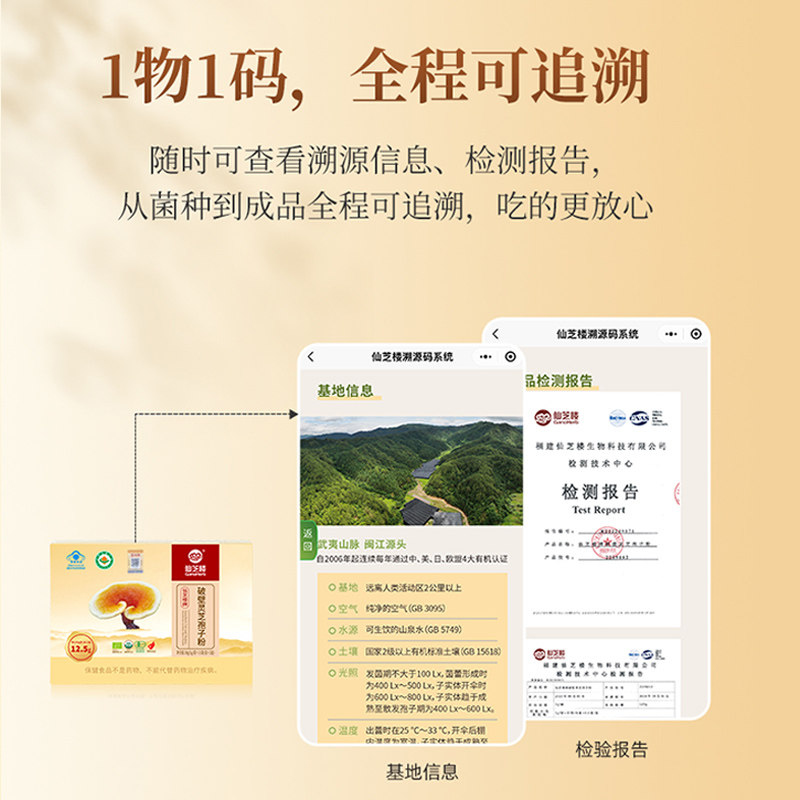 【李佳琦美妆节10点付定金】仙芝楼破壁灵芝孢子粉30g/盒增强免疫,淘宝优惠券,粉丝福利购,淘宝优惠卷