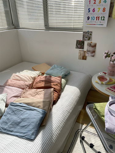 梨梦 单个纯色纯棉单床单床笠单件单人宿舍一米五一米八床100全棉 - 图2