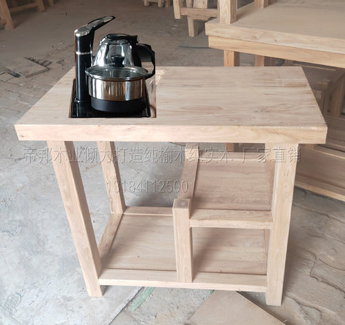 老榆木原生态原木实木家具纯实木小茶几茶桌小茶桌简约现代茶台 - 图1
