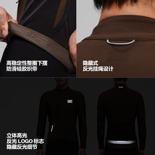 GRC秋冬RESEARCH加绒保暖山地公路车自行车骑行服骑行上衣外套男 - 图1