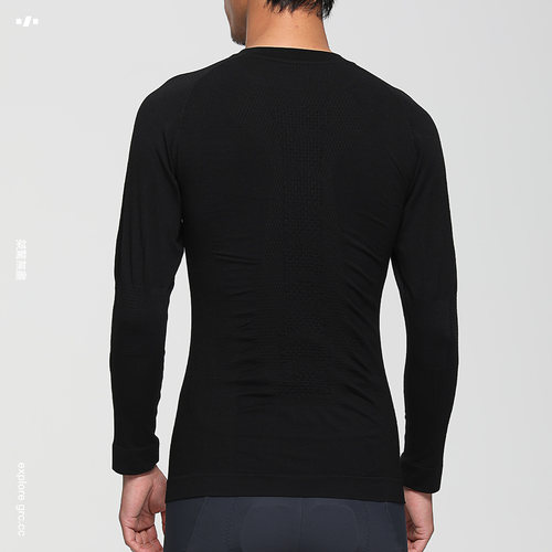 GRC桀骜无尽秋冬新款TECH打底保暖速干公路自行车骑行服排汗衫男 - 图0