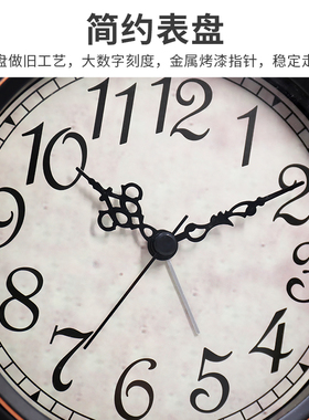 汉时欧式古典金属静音石英闹钟