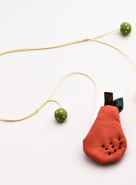 韩版布艺水果儿童长款饰品项链