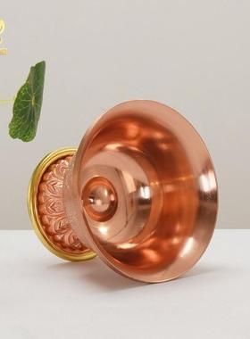 红铜家用供奉水杯水碗