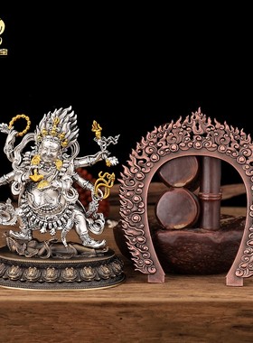 可打开装藏六臂玛哈嘎拉佛像