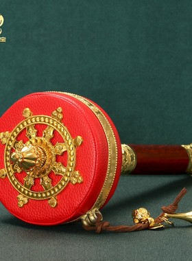 皮革一体式手摇转转金筒