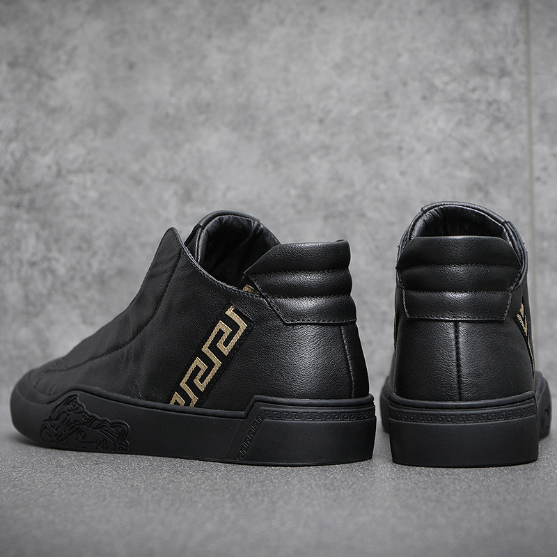 真皮男鞋潮鞋子2025秋季小板鞋韩版潮流百搭鞋子男乐福鞋休闲皮鞋,淘宝优惠券,粉丝福利购,淘宝优惠卷