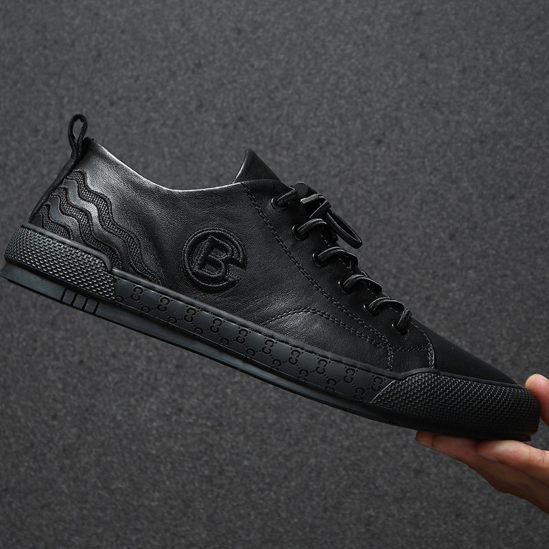 真皮板鞋欧洲站男鞋2025秋季潮牌休闲鞋软牛皮单鞋小黑鞋男乐福鞋,淘宝优惠券,粉丝福利购,淘宝优惠卷