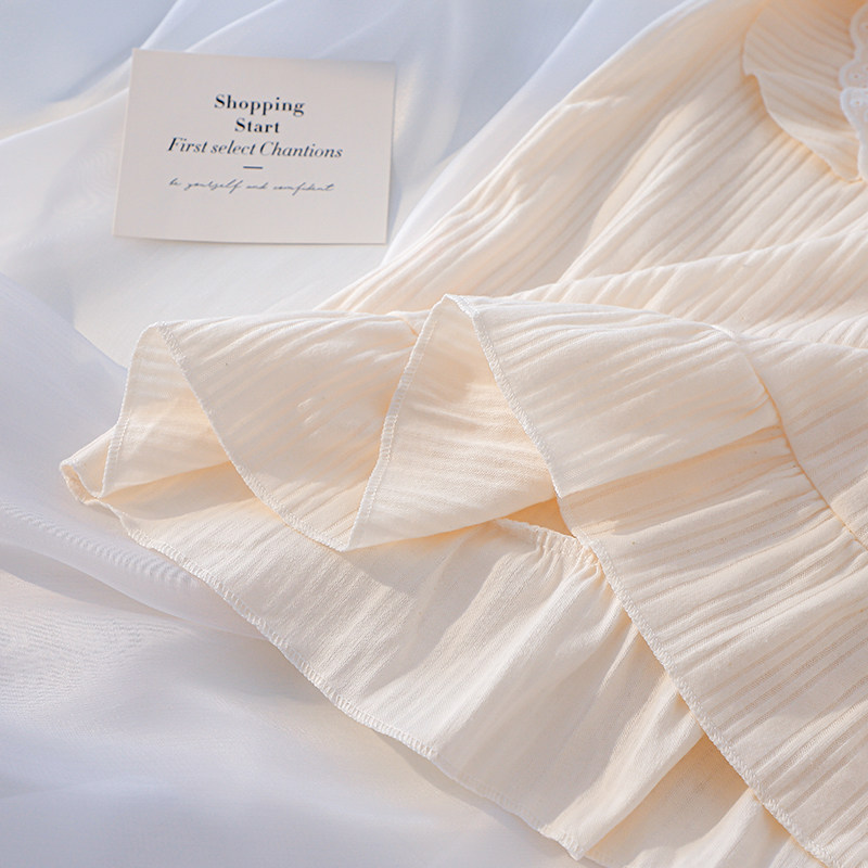 春秋季2021年新款宽松长袖纯棉睡衣 嫦香诗睡衣/家居服套装