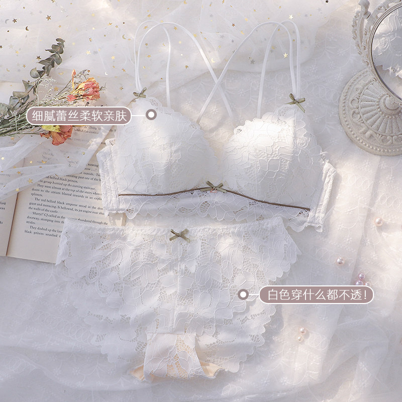小胸无钢圈薄款一套装嫦香诗内裤 嫦香诗文胸