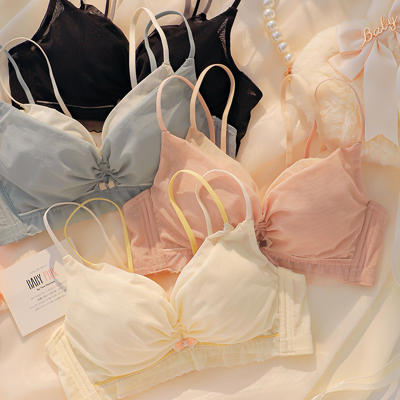聚拢2021新款少女夏季无钢圈胸罩 嫦香诗文胸