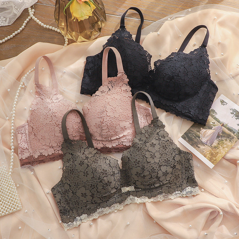 红色显大调整型收副乳无钢圈胸罩 嫦香诗文胸