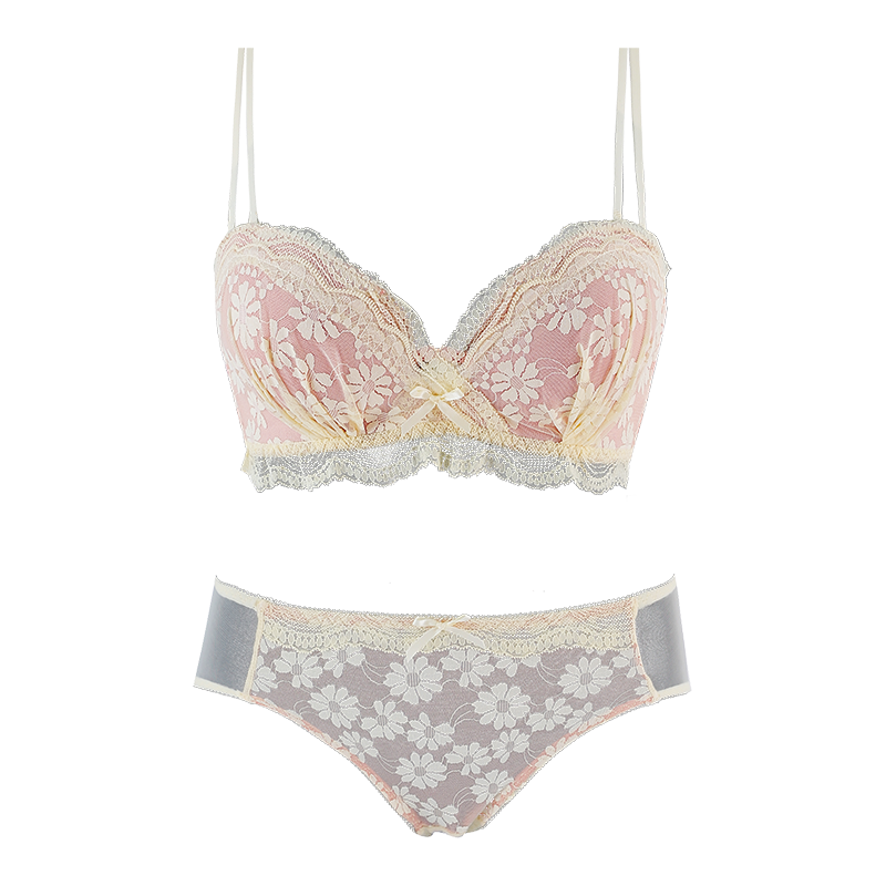 聚拢显大收副乳防下垂无钢圈胸罩 嫦香诗文胸