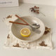 Sesame-spotted matte fat-reducing plate salad bowl