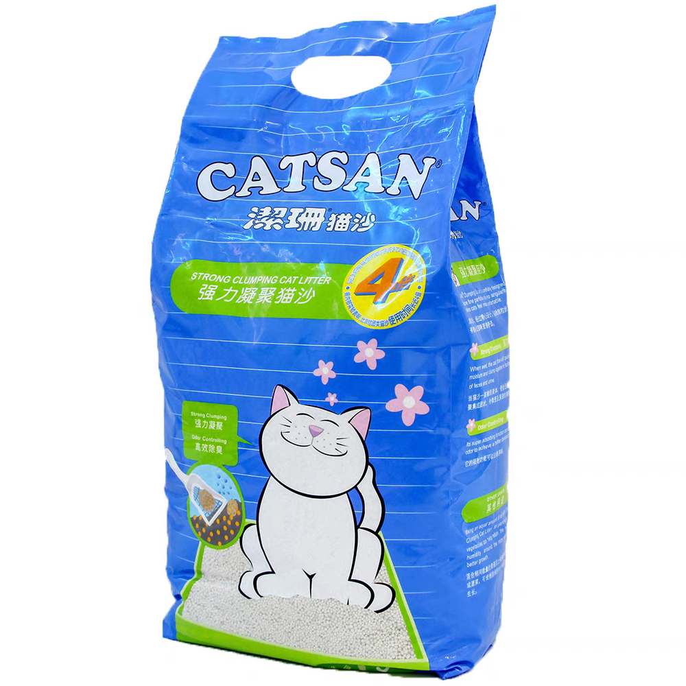 CATSAN洁珊猫砂膨润土砂9L*3袋约22kg除臭快速结团低粉尘猫咪猫沙-图3