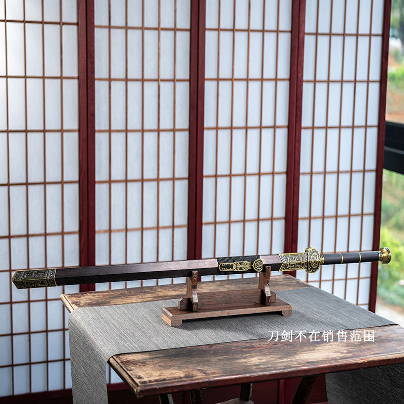 立式大号镇宅鸡翅木宝剑架实木刀架客厅摆件剑托多层木质展览架,淘宝优惠券,粉丝福利购,淘宝优惠卷