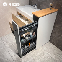 Worthy Well Fields Semi-Wall Pull Basket Cabinet Toilet side Drawer Drawer Drawer Bathroom Cabinet Toilet Ultra Narrow Shelf