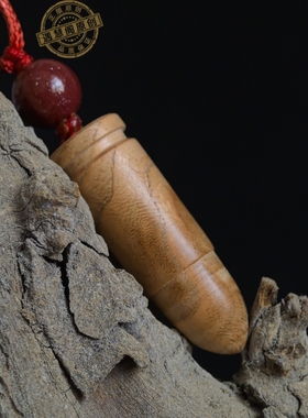 天然桃木弹挂件吊坠项链