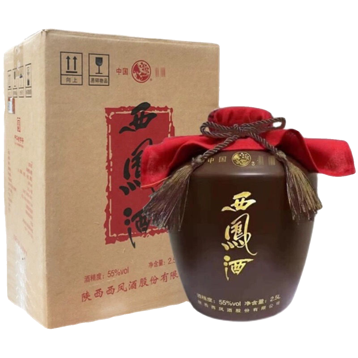 西凤酒凤香型55度高度白酒收藏送礼2.5L大坛装 陈年老酒5斤装 - 图3