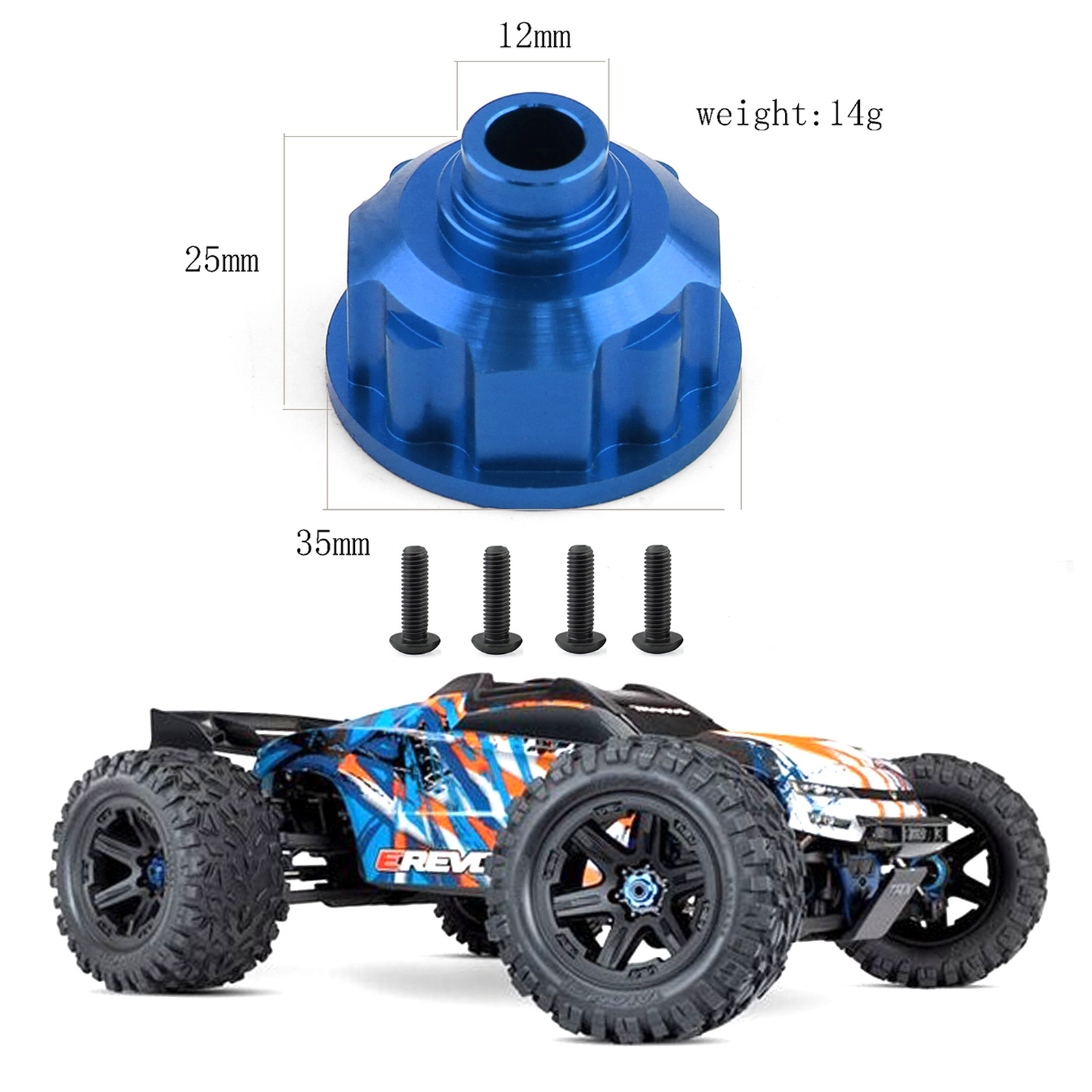 TRAXXAS REVO 2.0 86086大E铝合金前中后通用差速壳 8681X-图0