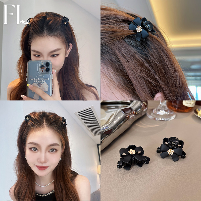 妃琳蝴蝶结发夹前刘海发夹前额碎发小号抓夹侧边女秋冬公主头发饰_虎窝淘