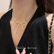Designed light luxury pearl bow necklace
