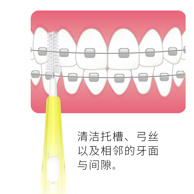 医洁推拉式牙缝刷I型便携牙间刷软毛矫正牙套正畸牙刷牙间隙60支