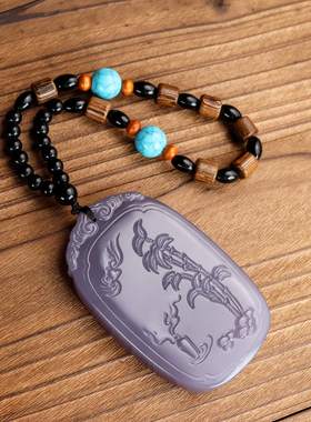 天然和田玉竹子手把件