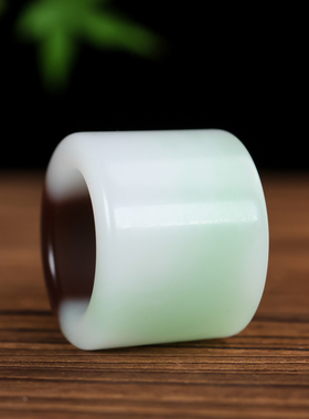 和田玉糖料玉石扳指戒指