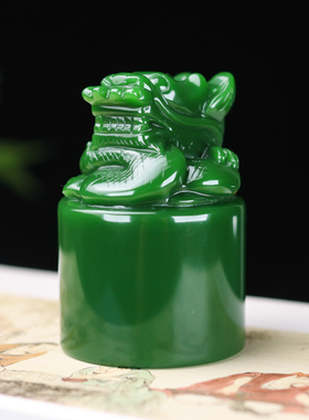 天然和田玉碧玉玉玺印章