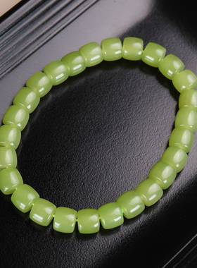 和田玉苹果珠玉石手链女款
