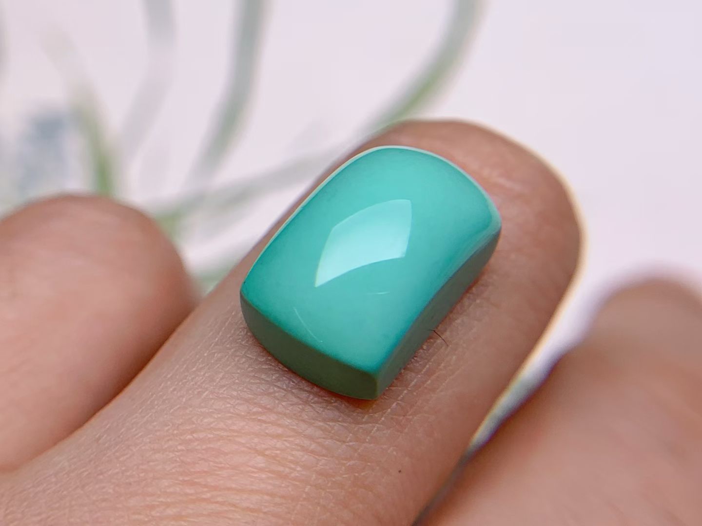 Hubei Shiyan natural ore high porcelain non-optimized turquoise fine saddle saddle ring
