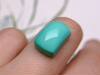 Hubei Shiyan natural ore high porcelain non-optimized turquoise fine saddle saddle ring