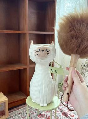 创意猫咪收纳桶+羊毛除尘掸 多功能收纳桶 家用清洁掸子