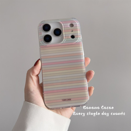 BananaCase韩国ins小清新彩色线条条纹适用iPhone16苹果17promax手机壳15pro新款14promax防摔13/16pro保护套 - 图3