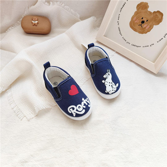 Daily order with slight flaws rody children's slip-on canvas shoes cartoon baby shoes soft sole spring and autumn shoes for boys and girls