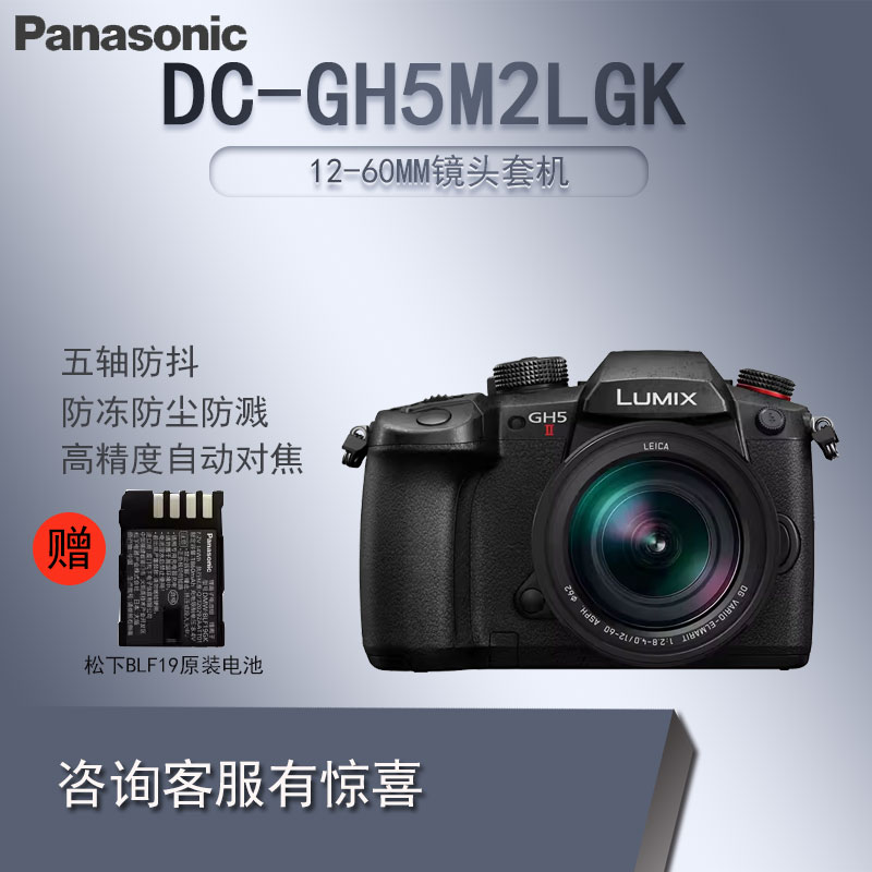 Panasonic松下DC-GH5M2LGK微型单电数码相机视频vlog套机1260镜头 - 图0