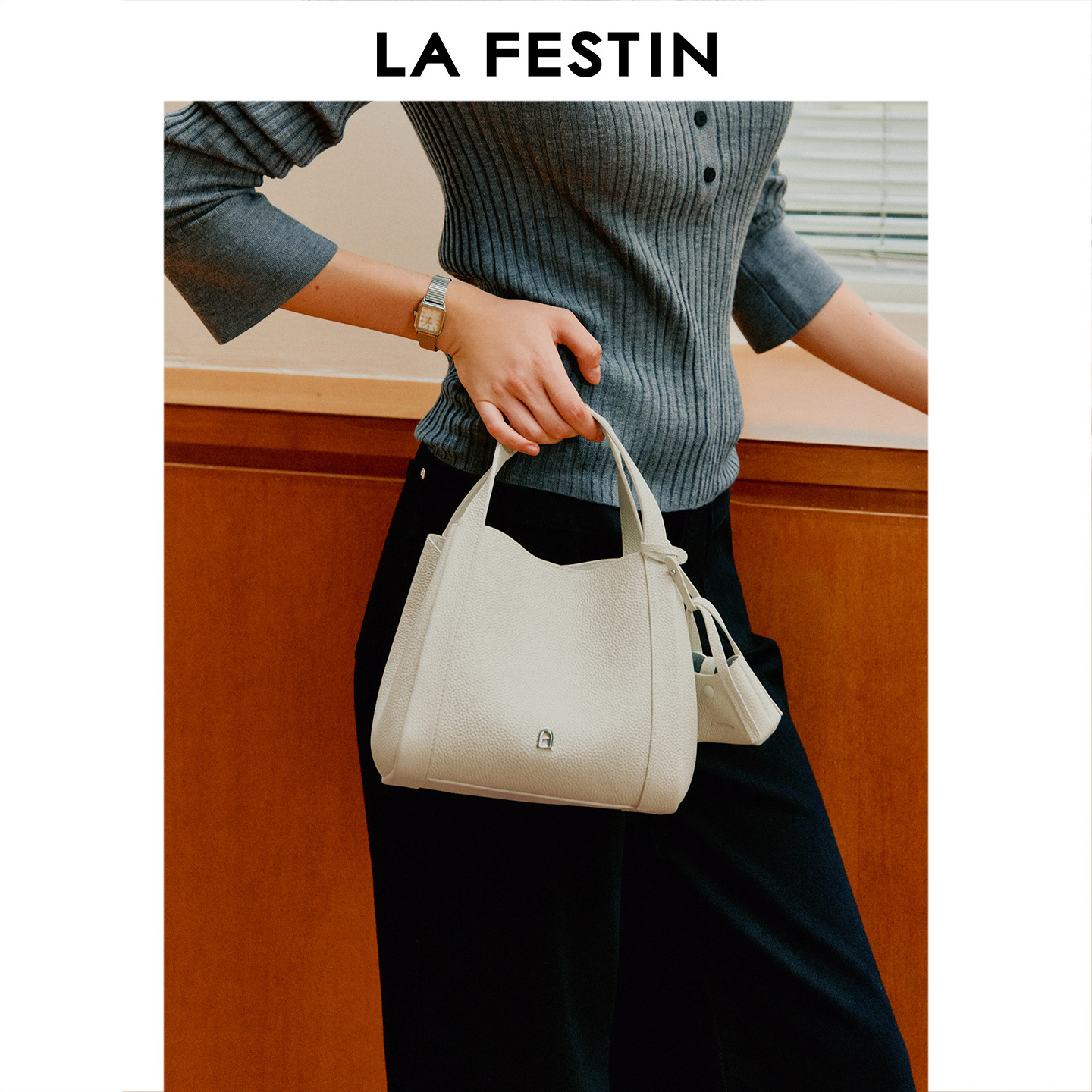 拉菲斯汀A字门水桶包2026新款秋冬头层牛皮斜挎女包手提菜篮子包,淘宝优惠券,粉丝福利购,淘宝优惠卷