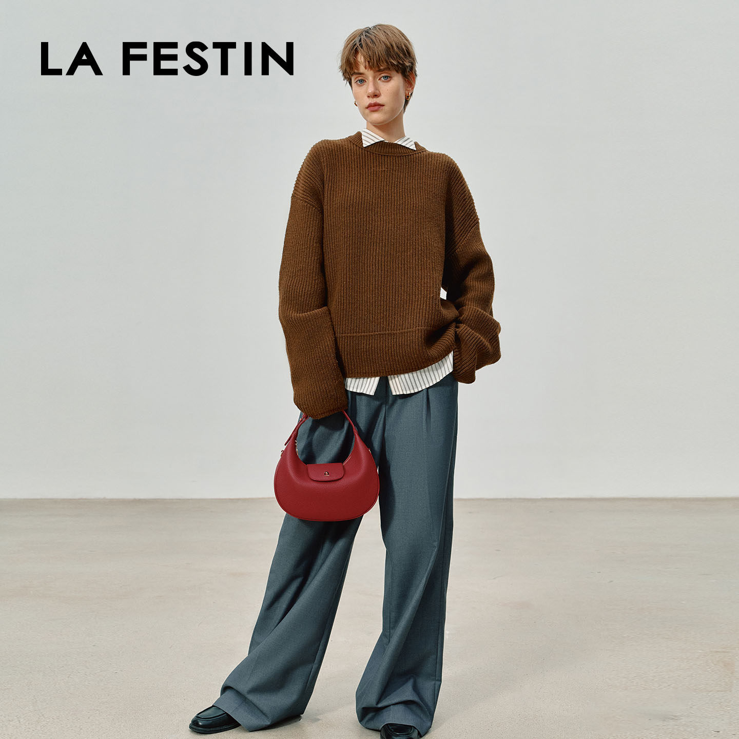 拉菲斯汀头层牛皮满月包包2026新款真皮女包手提斜挎包HOBO半月包,淘宝优惠券,粉丝福利购,淘宝优惠卷