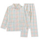 ຊຸດຊຸດນອນ plaid ຝ້າຍສີຍີ່ປຸ່ນບໍລິສຸດ