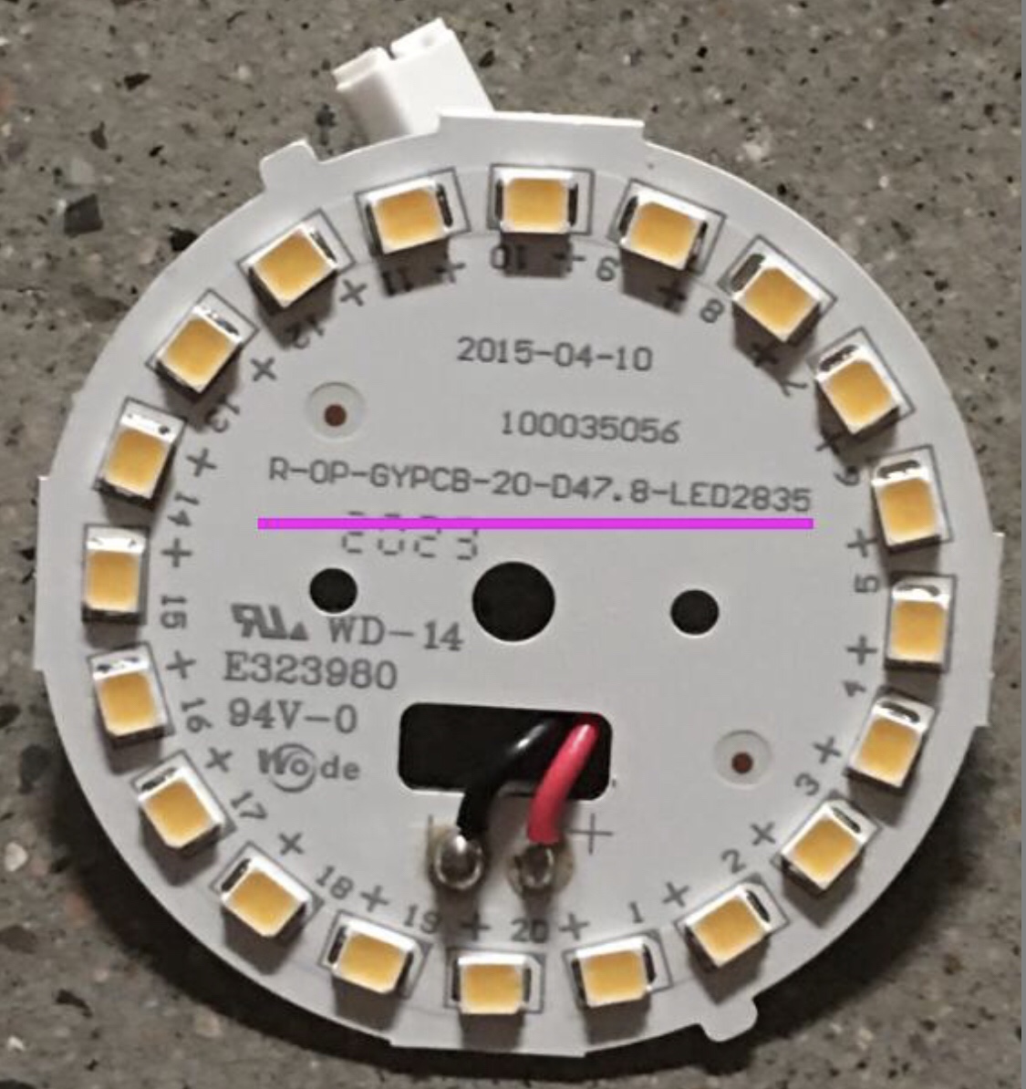 欧普原厂正品LED光源灯片替换模块叠韵-20/2835/4000k中性光-图1