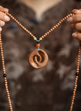 居舍印度老山檀香木4mm150颗项链