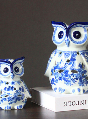 景德镇家居摆设青花瓷招财