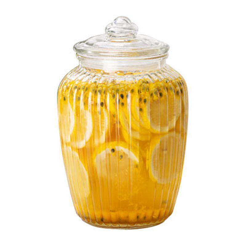 大号玻璃密封罐ins高颜值配盖家用大口径厨房腌咸菜泡菜坛储存罐 - 图3