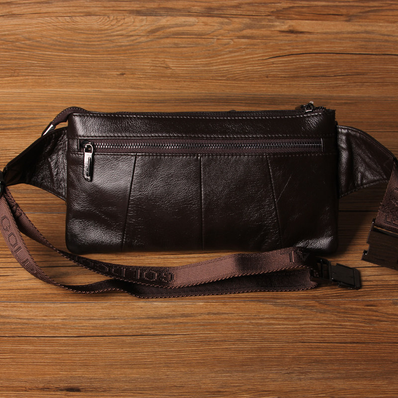 新款头层牛皮休闲男士多功能腰包 天博服饰男士包袋