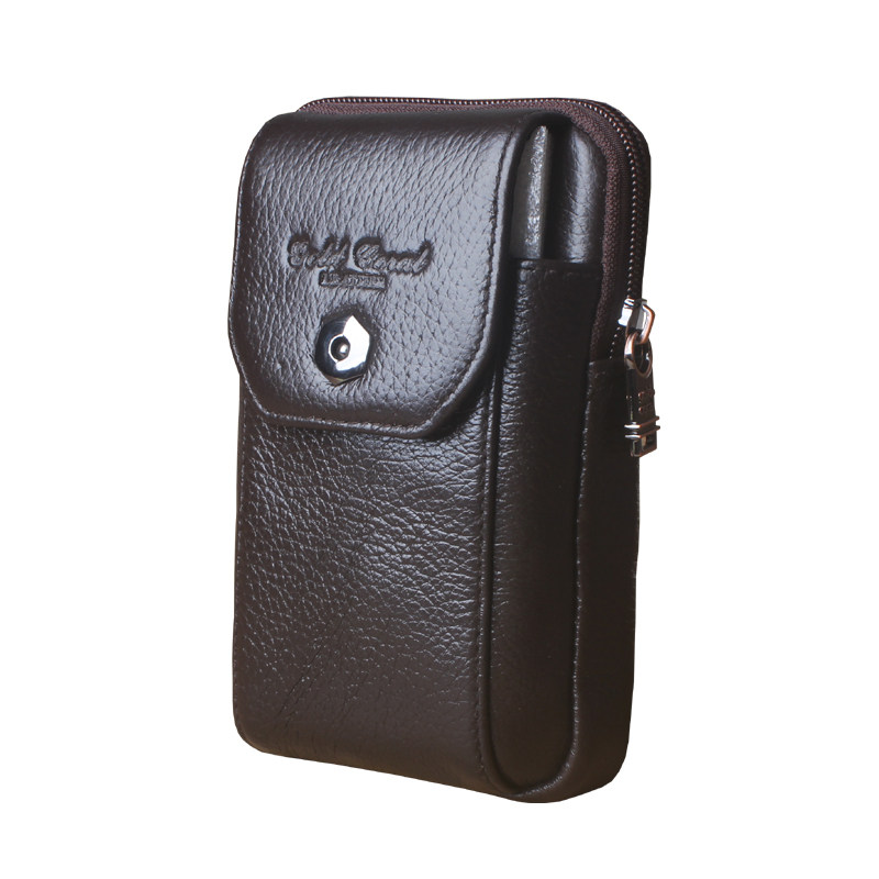 金珊瑚男士真皮腰包5寸5.5寸6寸6.3寸牛皮手机包袋穿皮带包卡钱包,淘宝优惠券,粉丝福利购,淘宝优惠卷